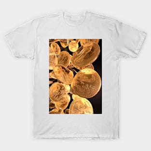 Gold coins, computer artwork (T362/0454) T-Shirt